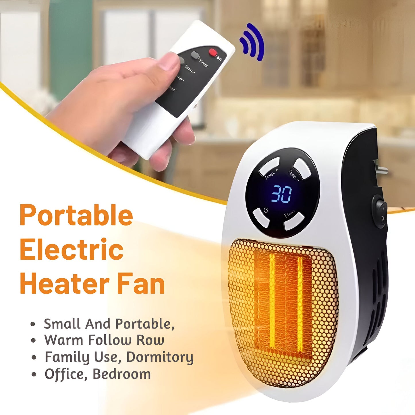 Wall-Mounted Space Heater for Small Rooms