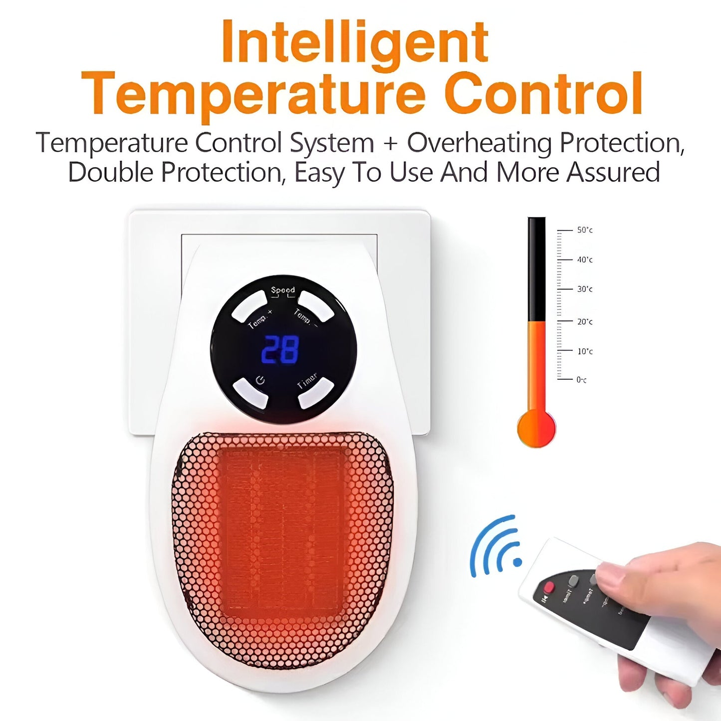 Wall-Mounted Space Heater for Small Rooms