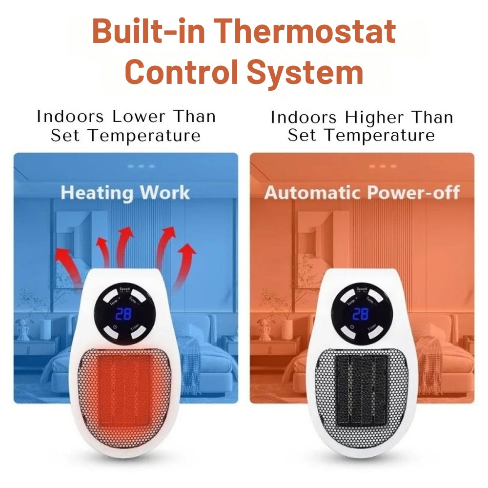 Wall-Mounted Space Heater for Small Rooms